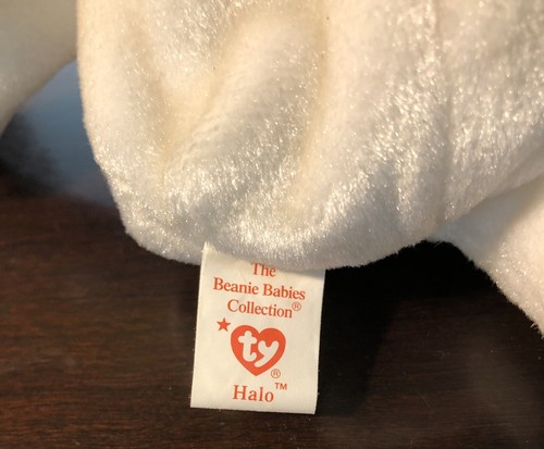 HALO Bear Ty Beanie Baby 1998 BROWN NOSE WITH BLACK EYES Near Mint with Tag VHTF - Picture 6 of 9