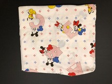 Vintage 1984 Walt Disney Co Babies Crib fitted Sheet Dundee Mickey Mouse .