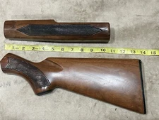 Winchester 1200 12 ga Part(s) Checkered Wood Stock Forend Set Skeet Trap #1 NICE