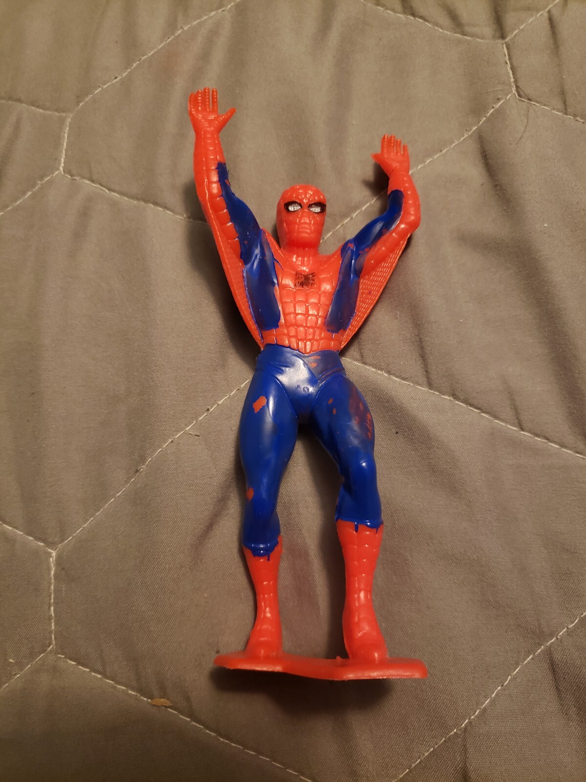 Vintage Marx Spider Man Red 7" Figure Marvel Comics Super Hero painted