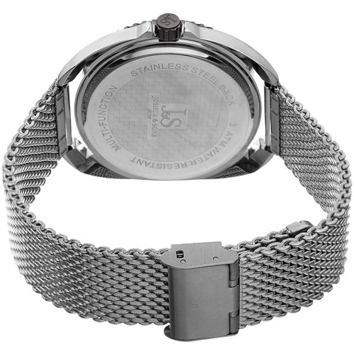 Men's Joshua & Sons JX136GN Multifunction Dual Sub Dial Stainless Steel Watch - Picture 5 of 5