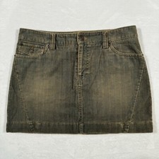 American Eagle Outfitters Skirt Brown Corduroy Cotton Blend Size 2