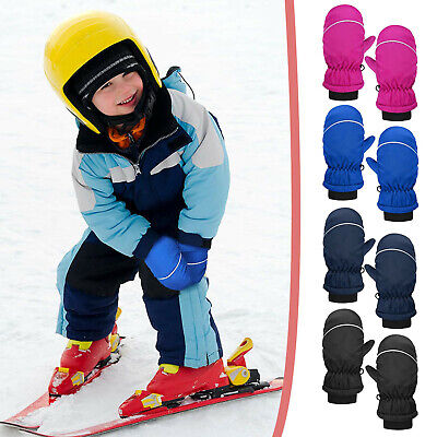 1 Pairs Toddler Kids Baby Boys Girls Ski Gloves Waterproof Warm Snow Mittens