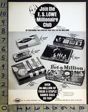 1969 YAHTZEE GAME CHESS RENAISSANCE SCRIBBAGE BINGO MILLION LOWE TOY AD FC130