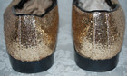 Gold Sparkle Amali Barnes Size 9 1/2 Mens Slip On Fashion Dress Tuxedo Shoes — photo 5