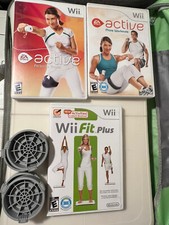 Wii Fit Bundle Balance Board, Skin, Storage Bag, 3 Games - Active Trainer Plus