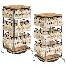360 Rotating Earring Display Stands for Selling, Earring Rack Display Holder ...