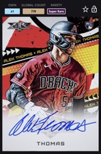 TOPPS BUNT 2022 - ALEK THOMAS RC FIRE BLUE SIG ARIZ DBACKS [DIGITAL CARD] 779cc