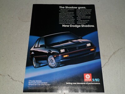 VARIOUS VINTAGE DODGE SHADOW AD / ARTICLES - HUGE VARIETY!!!