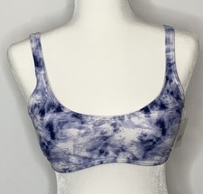 Gap M Blue Tie Dye Padded Swimsuit Bikini Top NWT i9