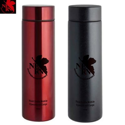 EVANGELION EVA ＆ LOGOS Vacuum Double-Wall Stainless Steel Bottle NERV JAPAN NEW