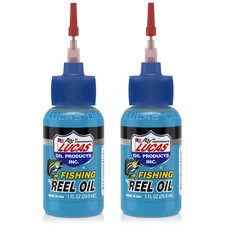 Lucas Oil Set of 2 Salt & Fresh Water Fishing Reel Oil Lubricant 1 Oz Bottles