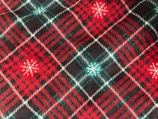 Plaid Snowflake Fabric 44" x 60" Material Sewing Quilt Craft Project FB-28