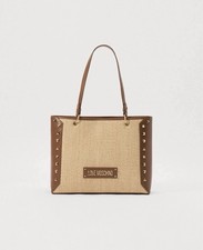Love Moschino Borse a tracolla Timeless Raffia  donna beige