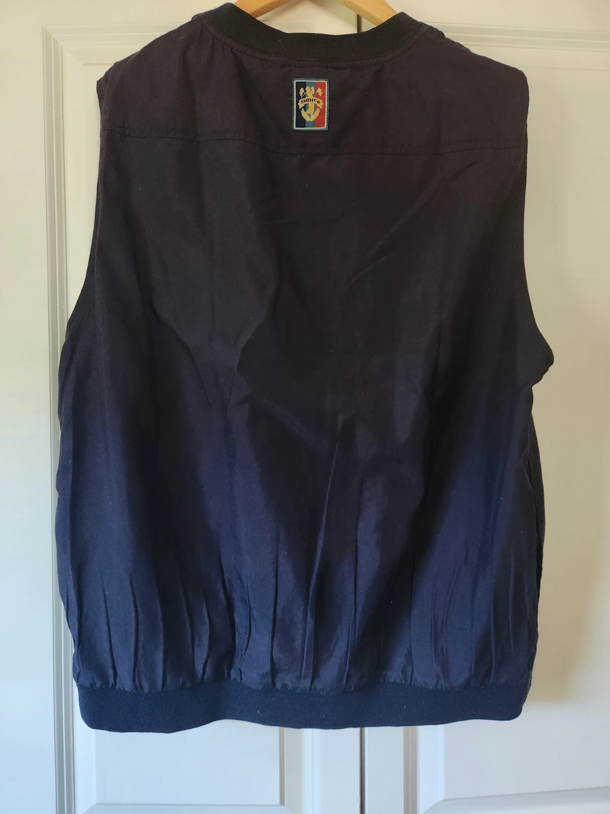 Sun Ice Vintage Navy Blue Sleeveless Pullover Vest L Made in Korea - product detail image 9