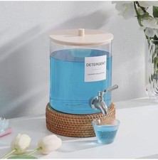 Glass Laundry Detergent Dispenser, 128 oz / 3.5L Fabric Softener Dispenser 0.20 per gallon