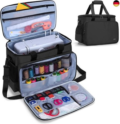 Luxja Nähmaschinentasche, Nähmaschine Tasche, Tasche für Nähmaschine und Extra N
