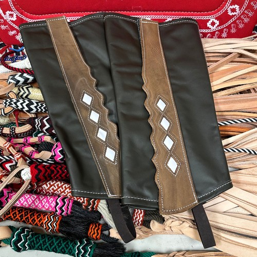 Demi-Chaps Polainas Charras – Cuir, Fabriqué Au Mexique, Neuf