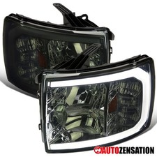 Fit 2007-2014 Chevy Silverado 1500 2500hd Smoke Led Tube Headlights Leftright Fit 2007-2014 Chevy Silverado 1500 2500hd Smoke Led Tube Headlights Leftright
