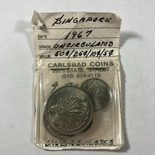 Singapore 1967 Uncirculated 4 Coins Set