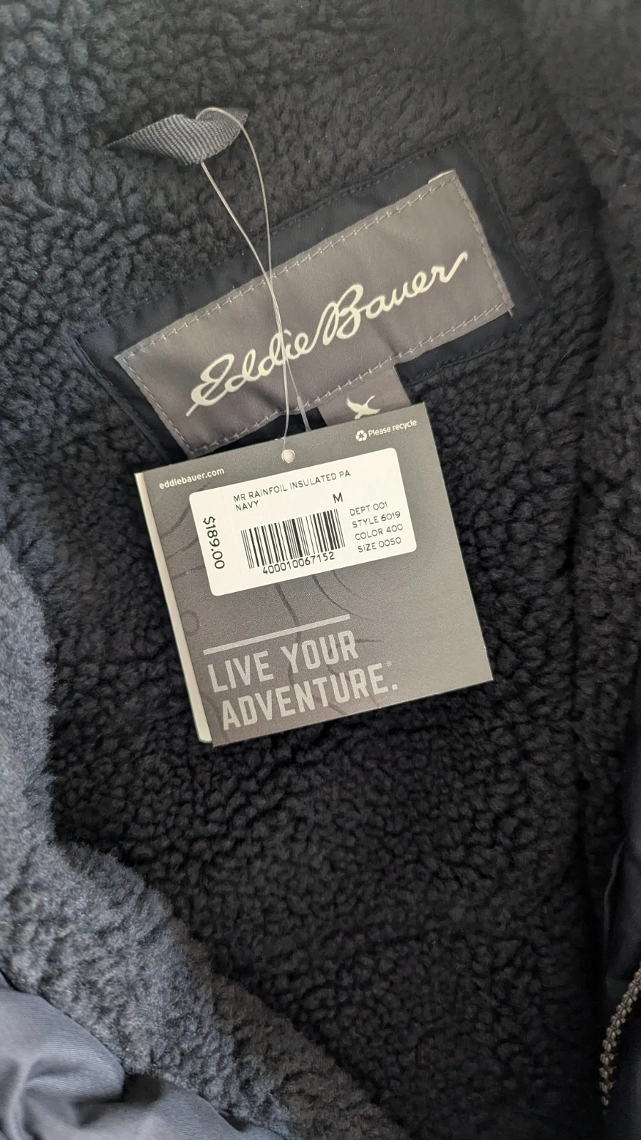 Eddie Bauer Men's Mr Rainfoil Packable Waterproof Insulated Jacket Black Medium image 3