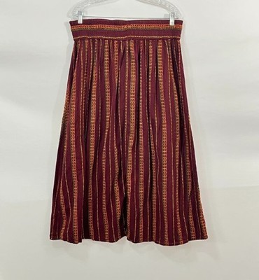 ACE & JIG Sz 1x Garnet Stripe Rara Midi Skirt