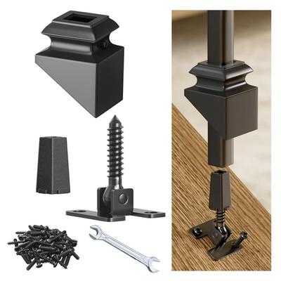 Adjustable 20P Stainless Steel Connectors for 1/2'' Deck Stair Balusters