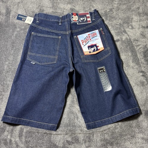 Phat Farm Jean Shorts Size 30 Hip Hop Baggy Cargo Denim NWT Deadstock 90s Y2K - Picture 2 of 6
