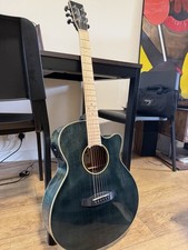 Tanglewood Winterleaf Exotic 6-String Cutaway Acoustic Guitar Black + Gig Bag