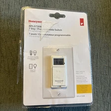 Honeywell Home RPLS730B 7-Day Programmable Light Switch Timer in White *