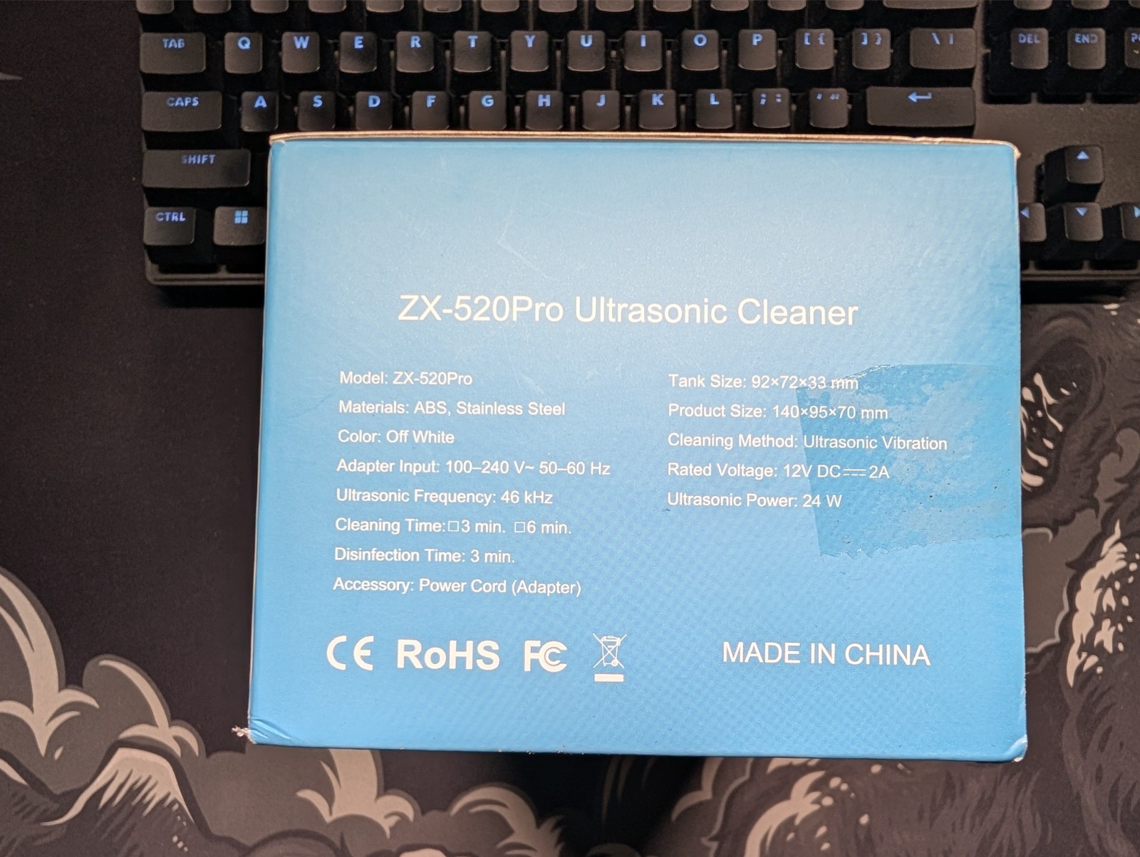 Creworks ZX-520 Pro Ultrasonic Cleaner w/UV Cleaning for Jewelry Dentures, etc..