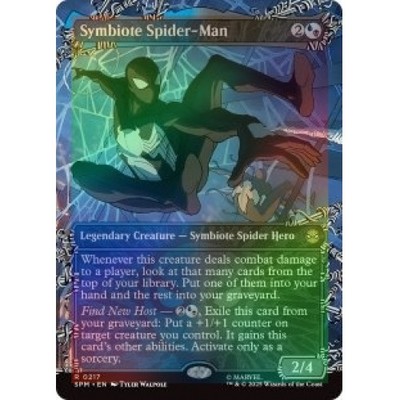 Foil Symbiote Spider-man (borderless) M/NM Magic MTG Marvel's