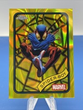 #S1 2025 MARVEL TOPPS CHROME YELLOW LAVA REFRACTOR PARALLEL #57 SPIDER-BOY