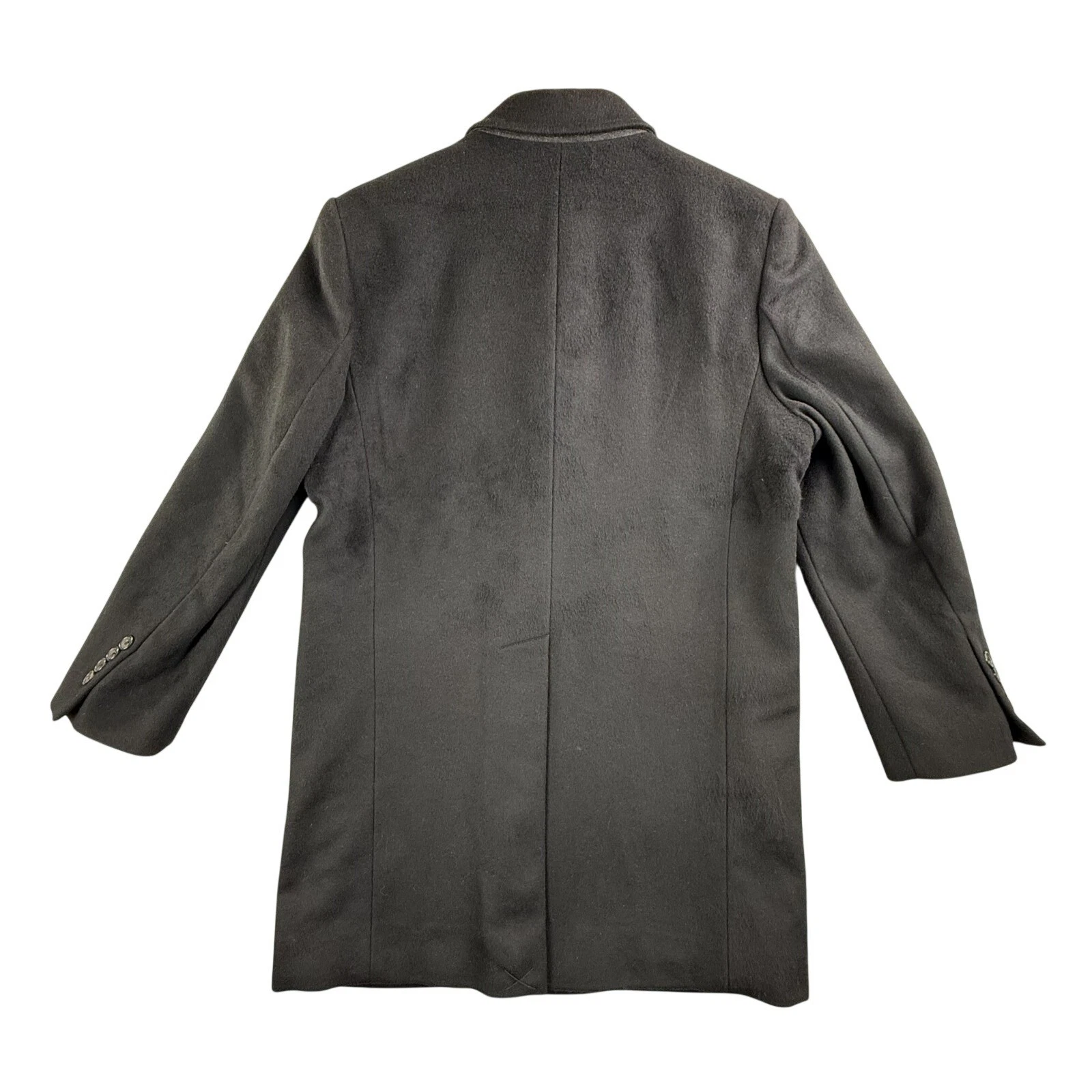 Peter Manning Coat Mens 2XL Black Wool Cashmere Overcoat Lined Classic image 2