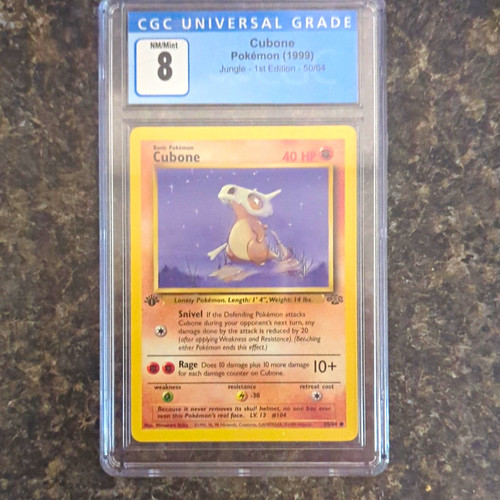 Cubone (1st Edition) graded CGC 8 for sale on eBay