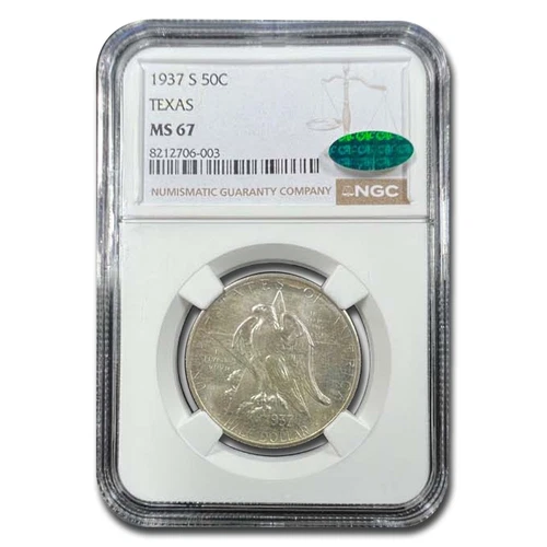 1937-S Texas Centennial Commemorative Half Dollar MS-67 NGC CAC