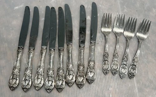 Vintage International Sterling Lot Of 8 Butter knives And 4 Forks Read