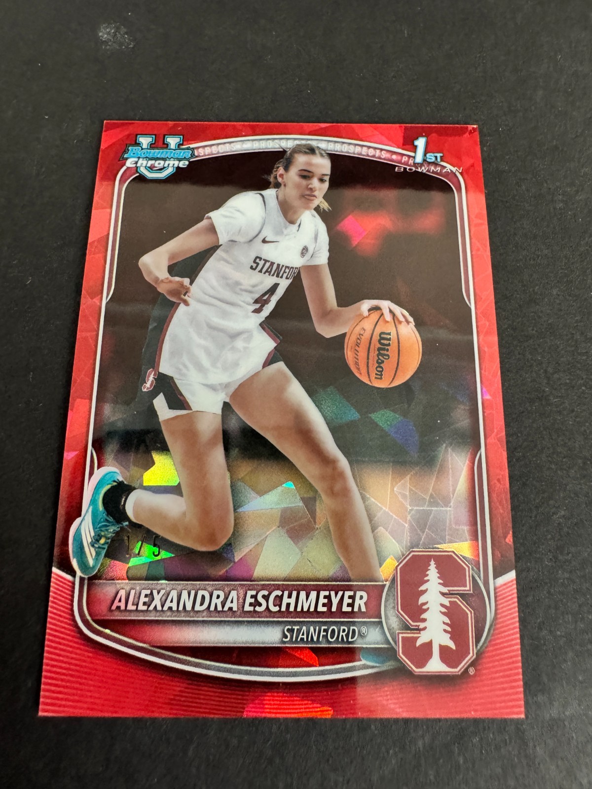 2025 Bowman Sapphire Alexandra Eschmeyer Chrome Red Refractor 1st 1/5