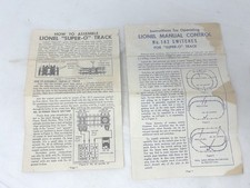 LIONEL Instructions f/#142 MANUAL CONTROL  Super &ldquo;O&rdquo; & How To Assemble &ldquo;Super-O&rdquo;