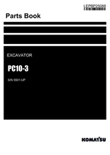 Komatsu PC10-3 Excavator Parts Catalog Manual SN PC10-3