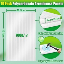 Polycarbonate Sheet Greenhouse Clear 4mm 10/14 Plastic Sheet Acrylic Roof Panels
