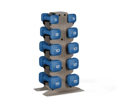 100 LB Neoprene Dumbbell Set with Storage Rack   Non-Slip, Anti-Roll Hand Wei...