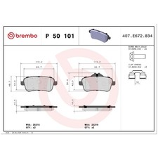 Brembo Bremsbelagsatz Bremsklötze hinten A0004206504 A0064203520 24978099 Brembo Bremsbelagsatz Bremsklötze hinten A0004206504 A0064203520 24978099