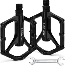 Hapleby Premium Bike Pedals of 9/16 Inch, Professional Black 