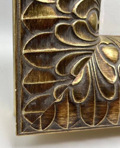 Decorative Beveled Ornate Inward Slope Golden Bronze Picture Frame, 4x4"in Photo - Bild 19 von 22