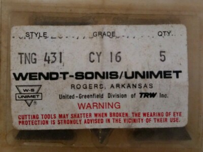 NOS Wendt-Sonis Unimet TNG 431 CY 16 #2.8-112619001
