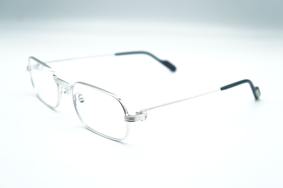NEW CARTIER CT0556O 002 SILVER AUTHENTIC EYEGLASSES FRAMES 55-20