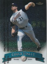 FREE SHIPPING-MINT-1998 Topps Finest Chuck Finley #164-PLUS ANGELS BONUS CARDS