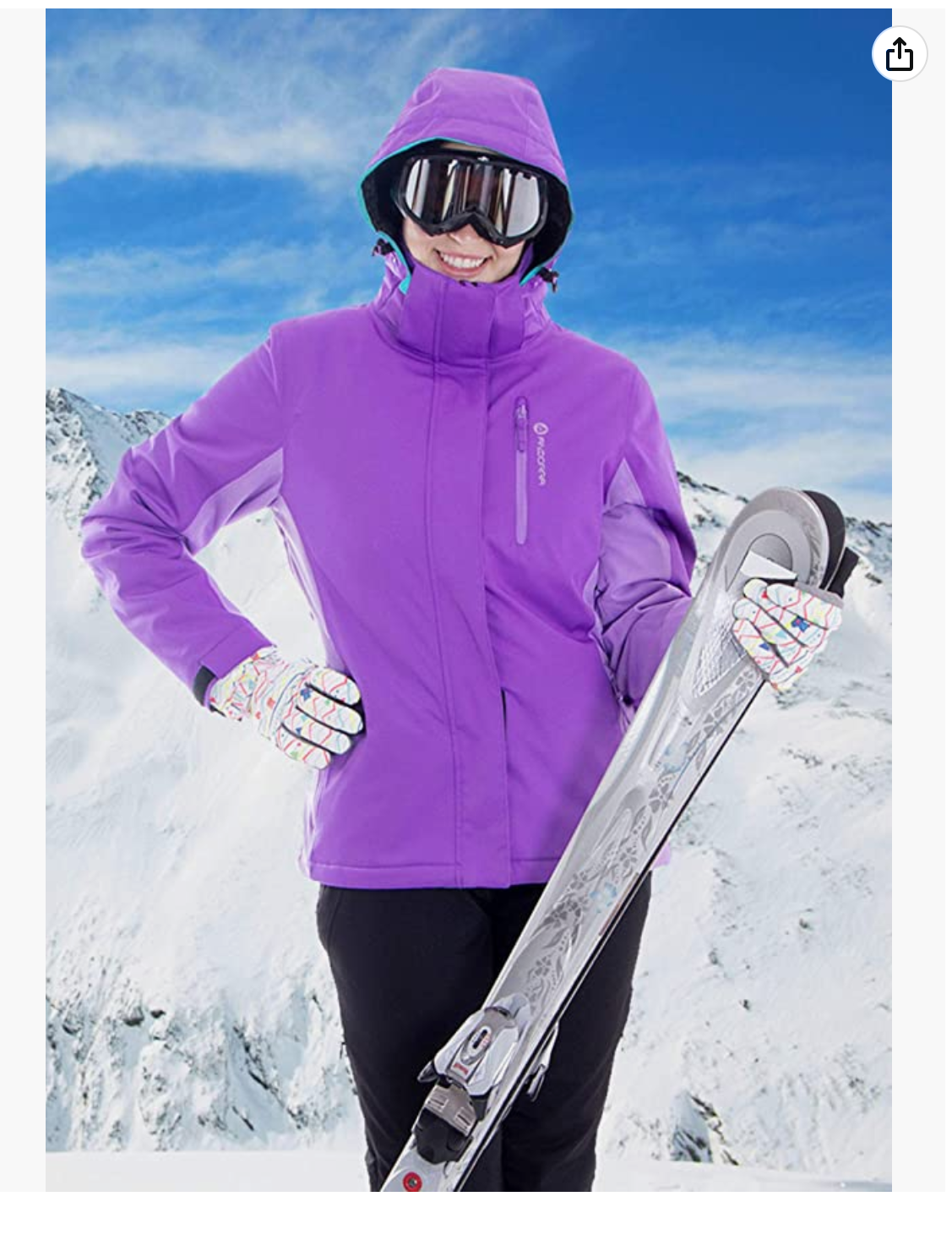 ANDORRA Women's Performance Insulated Winter/ Ski Jacket with ZipOff