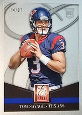 2014 Panini Elite Rookie Clear Acetate SP #d /97 Tom Savage 184 Rookie RC Texans